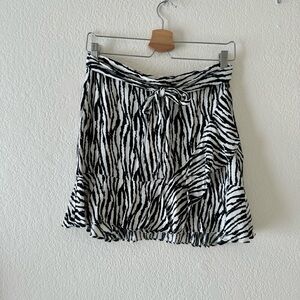 Topshop Zebra print mini skirt